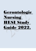 HESI RN GERONTOLOGY EXAM PACK(V1-V4) LATEST UPDATE SUMMER 2022 COMPLETE WITH 100% VERIFIED ANSWERS WITH  THE  UPDATED GERO NURSING GUIDE PERFECT FOR EXAM PREP/REVISION 2022