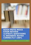 ROSH PRITE MOCK EXAM REVIEW (LATEST) QUESTIONS & ANSWERS RATED CORRECTLY 100%