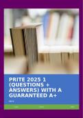 PRITE 2025 1 (QUESTIONS + ANSWERS) WITH A GUARANTEED A+