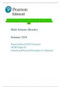 Pearson Edexcel GCE Chemistry (9CH0) Paper 03 General and  Practical Principles in Chemistry Mark Scheme (Results) Summer  2024