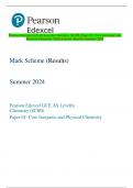 Pearson Edexcel GCE AS Level In Chemistry (8CH0) Paper 01: Core Inorganic and  Physical Chemistry Mark Scheme (Results) Summer 2024