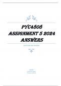 PYC4808 Assignment 5 2024 DETAILED Answers guaranteed distinction.SEPTEMBER.pdf - ;University Of South Africa UNISA ASSIGNMENT ANSWERS