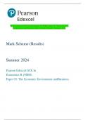 Pearson Edexcel GCE In Economics B (9EB0) Paper 03: The Economic  Environment and Business Mark Scheme (Results) Summer 2024