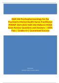 NUR 546 Psychopharmacology for the Psychiatric-Mental Health Nurse Practitioner PMHNP 2024-2025 NUR 546 Midterm MOCK Exam Review Questions and Answers | 100% Pass | Grades A+| Guaranteed Success