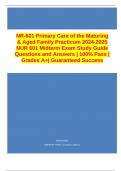 NR-601 Primary Care Of The Maturing & Aged Family Practicum Chamberlain University NR 601 Midterm and Final Actual Exam Review Questions and Answers | 100% Pass | Grades A+|    :-2024-2025 - EXAM PREPARATIONs COMPILATION BUNDLE  100% GUARANTEED SUCCESS