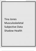 New 2024, 2025 Tina Jones Musculoskeletal Subjective Data Shadow Health