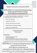 NURS 5800 D115 Advanced Pathophysiology for the Advanced Practice Nurse  2024 Objective Assessment OA  ADVANCED PATHOPHYSIOLOGY PREASSESSMENT Actual 2024 OA with Verified Solution | Graded 60/60 100% A+ | Guaranteed Success | Western Governors University 