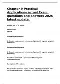 Chapter 9 Practical Applications actual Exam questions and answers 2025 latest update.