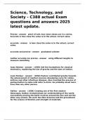 Science, Technology, and Society - C388 actual Exam questions and answers 2025 latest update.