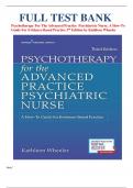 Psychotherapy For The Advanced Practice  Psychiartric Nurse, A How-To Guide For Evidence-Based Practice 3rd Edition by Kathleen Wheeler