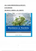 All Cases For Business & Society 11th Edition by Archie B. Carroll, Jill Brown, Answered (Solution Manual)