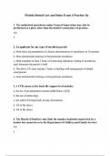 Florida Dental Law and Rules Exam 4 Practice Qs