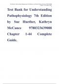 Test Bank: Understanding Pathophysiology, 7th Edition by Sue E. Huether - Chapters 1-44, 9780323639088 | Rationals Included