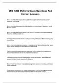 ECO 4223 Midterm Exam Questions And Correct Answers