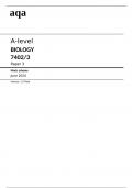 aqa A-LEVEL BIOLOGY Paper 3 (7402-3)-Mark Scheme-June2024.