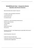 NCCAOM Boards Exam - Acupuncture Review Questions And Correct Answers