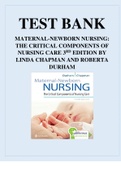 Test Bank: Maternal-Newborn Nursing: The Critical Components of Nursing Care, 3rd Edition, Roberta Durham, Linda Chapman