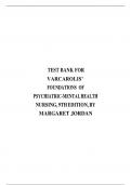 Test Bank Varcarolis' Foundations of Psychiatric-Mental Health Nursing A Clinical 9th Edition by Margaret Jordan Halter |Test Bank|Chapter 1-36 UPDATED 2024