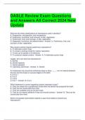 DASLE Review Exam Questions and Answers All Correct 2024 New Update 