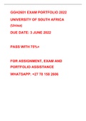 GGH2601 EXAM PORTFOLIO 2022 (Unisa)