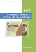  Specimen answers to NEBOSH IGC