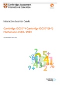 Cambridge IGCSETM / Cambridge IGCSETM(9–1) Mathematics 0580 / 0980