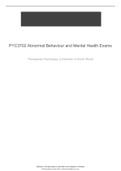 PYC3702 Abnormal Behaviour and Mental Health Exams