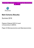 Pearson Edexcel GCE A Level in Economics A (9EC0) Marking scheme