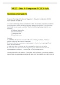 NR327 - Quiz 4 - Postpartum NCLEX-Style Questions (For Quiz 4) 