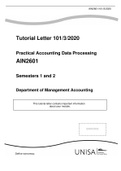 Practical Accounting Data Processing AIN2601