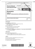 Pearson Edexcel International GCSE || Economic sLevel 1/2 PAPER 1: Microeconomics and Business Economics|| QUESTION PAPER 2021