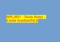 MRL2601 - Study Notes - EXAM SUMMARIES