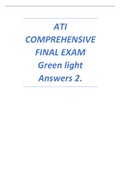 ATI COMPREHENSIVE FINAL EXAM Green light Answers 2..pdf