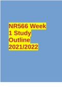 NR566 Week 1 Study Outline 2021/2022