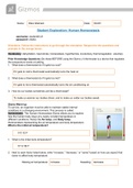 GIZMOS Human Homeostasis Activity (updated answer key) 2022