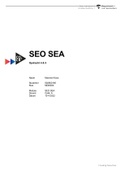 SEO SEA ALLE opdrachten 1, 2, 3, 4, 5, CIJFER: 9