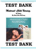 TEST BANK MATERNAL-CHILD NURSING, 6TH EDITION BY EMILY SLONE MCKINNEY