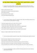 ATI OB PROCTORED EXAM PRACTICE QUESTIONS LATEST UPDATE 2022 RASMUSSEN