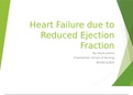 NR 566 Week 6 Grand Rounds Presentation Part 1 – Heart Failure due to Reduced Ejection Fraction (TOP SCORE)