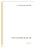 Samenvatting + alle illustraties van Belgische geschiedenis 2022