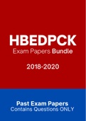 HBEDPCK - Exam Questions PACK (2018-2020)