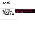 AQA A-LEVEL PHYSICS 7408/3BE PAPER 3 - SECTION B ELECTRONICS MARK SCHEME