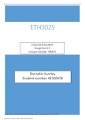 ETH302S Inclusive Education Assignment 2  2021-2022.