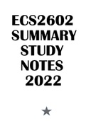 ECS2602 SUMMARY  STUDY  NOTES