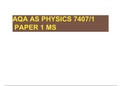 AQA AS PHYSICS 7407/1 Paper 1 2021 MS