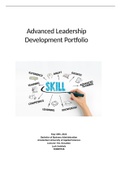 Advanced Leadership Portfolio - Grade = 7.4
