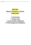 BPT1501 - Being A Professional Teacher Exam pack