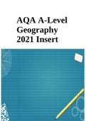AQA A-Level Geography 2021 Insert