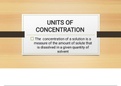 Chemistry Units of Concentration : Molarity, Molality, Normality, Mass percent, Ppm