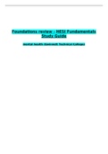 Foundations review - HESI Fundamentals Study Guide  mental health (Gwinnett Technical College)